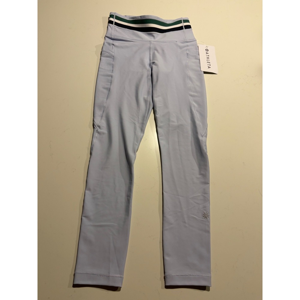 NEW Athleta Interval Stash 7/8 Stripe Tight XXS 592118